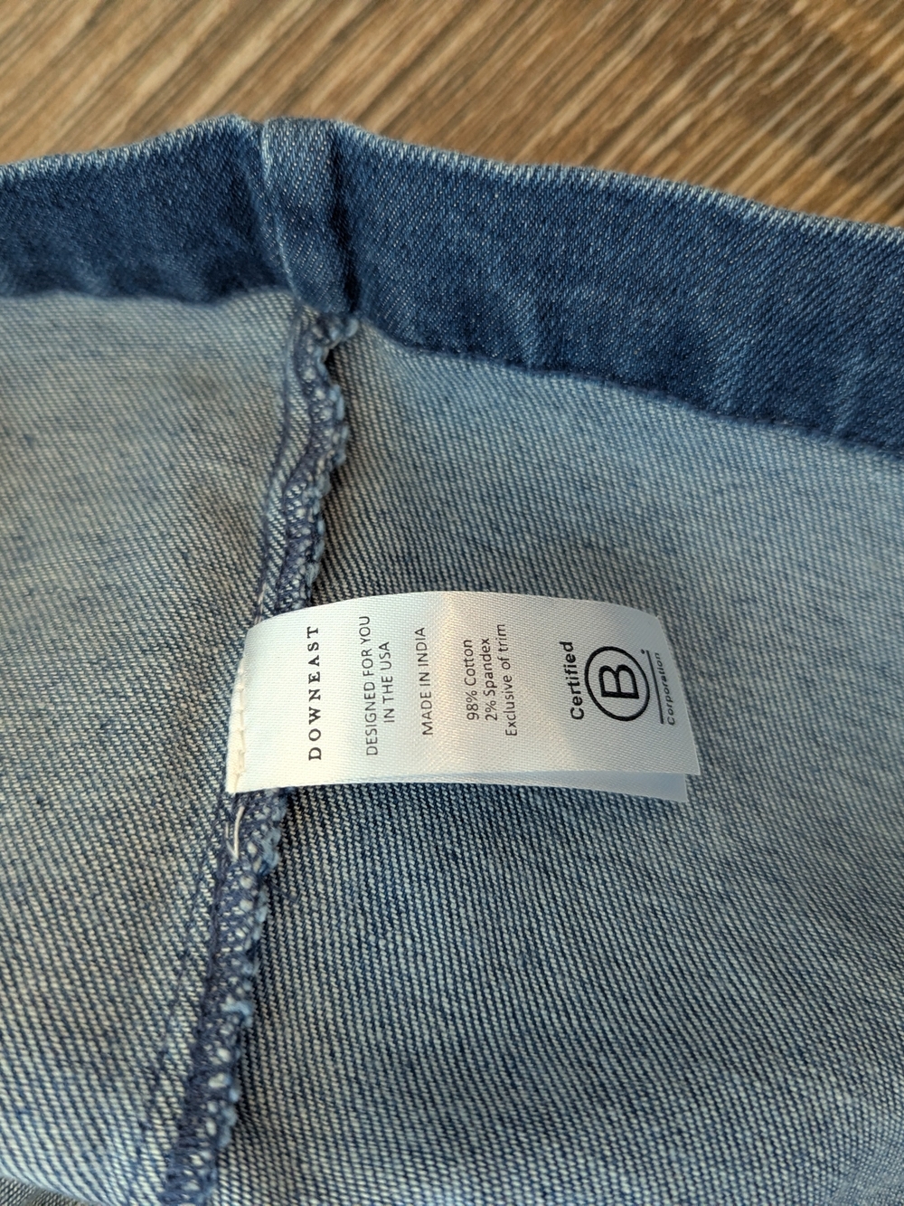 Denim Short Sleeve Dress Butter Mom Knee Length Size Small - Picture 11 of 11